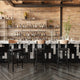 Natural Birch Wood Back/Black Vinyl Seat |#| Commercial Metal Barstool with Vinyl Seat and Wood Boomerang Back-Black/Natural