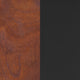 Walnut Wood Back/Black Vinyl Seat |#| Commercial Metal Barstool with Vinyl Seat and Wood Boomerang Back-Black/Walnut