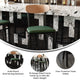 Natural Birch Wood Back/Green Vinyl Seat |#| Commercial Metal Barstool with Vinyl Seat and Wood Boomerang Back-Green/Natural