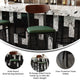 Walnut Wood Back/Green Vinyl Seat |#| Commercial Metal Barstool with Vinyl Seat and Wood Boomerang Back-Green/Walnut