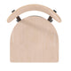 Natural Birch |#| Commercial Metal Barstool with Wood Seat and Boomerang Back-Natural Birch Finish