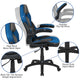 Blue |#| High Back Black/Blue Racing Style Ergonomic Gaming Chair with Flip-Up Arms