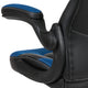 Blue |#| High Back Black/Blue Racing Style Ergonomic Gaming Chair with Flip-Up Arms