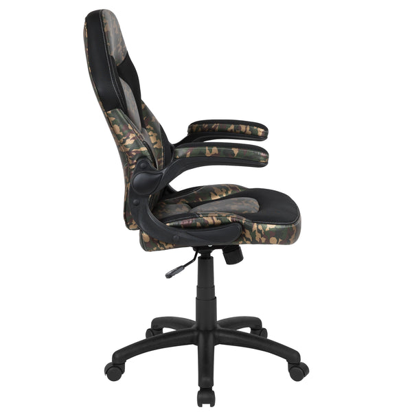 Camouflage |#| High Back Camouflage Racing Style Ergonomic Gaming Chair with Flip-Up Arms