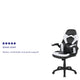 White |#| High Back White/Black Racing Style Ergonomic Gaming Chair with Flip-Up Arms