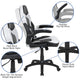 White |#| High Back White/Black Racing Style Ergonomic Gaming Chair with Flip-Up Arms