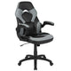 Gray |#| High Back Gray/Black Racing Style Ergonomic Gaming Chair with Flip-Up Arms