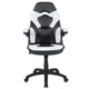 White |#| High Back White/Black Racing Style Ergonomic Gaming Chair with Flip-Up Arms