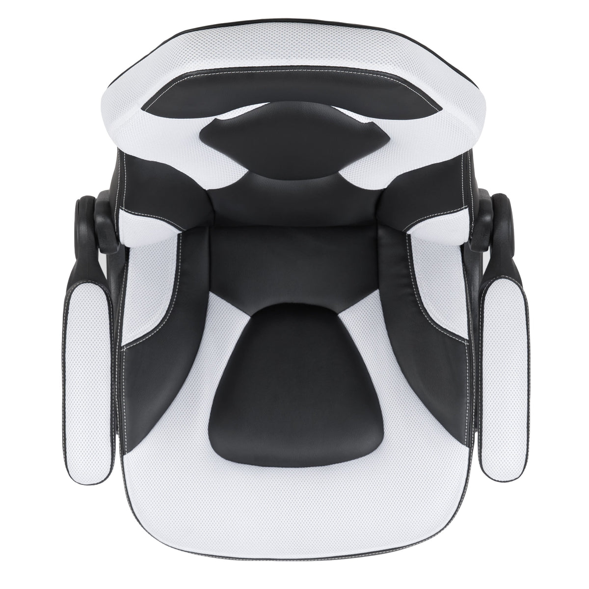 White |#| High Back White/Black Racing Style Ergonomic Gaming Chair with Flip-Up Arms