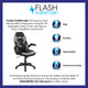 Gray |#| High Back Gray/Black Racing Style Ergonomic Gaming Chair with Flip-Up Arms