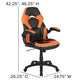 Orange |#| High Back Orange/Black Racing Style Ergonomic Gaming Chair with Flip-Up Arms