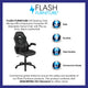 Black |#| High Back Black Racing Style Ergonomic Gaming Chair with Flip-Up Arms