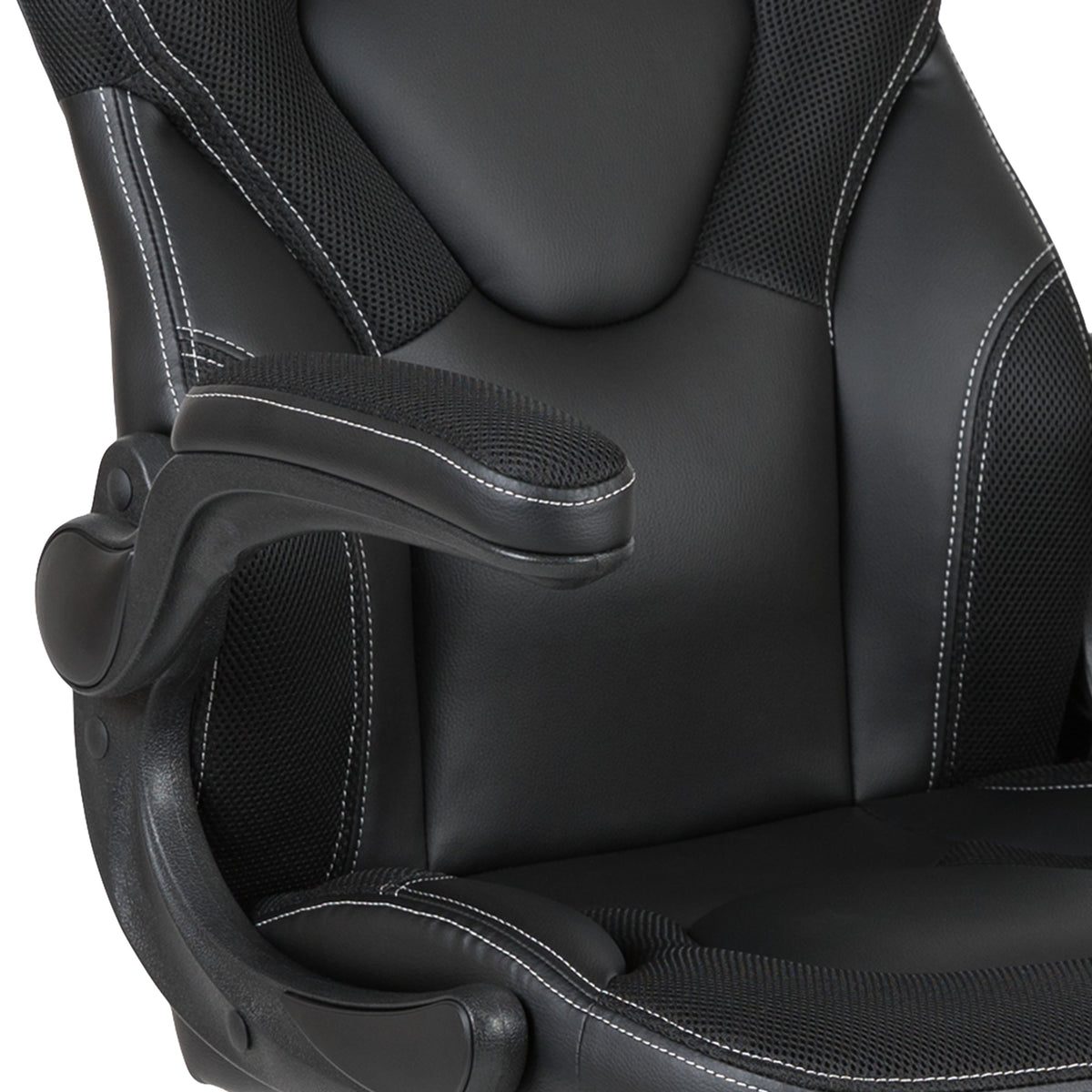 Black |#| High Back Black Racing Style Ergonomic Gaming Chair with Flip-Up Arms