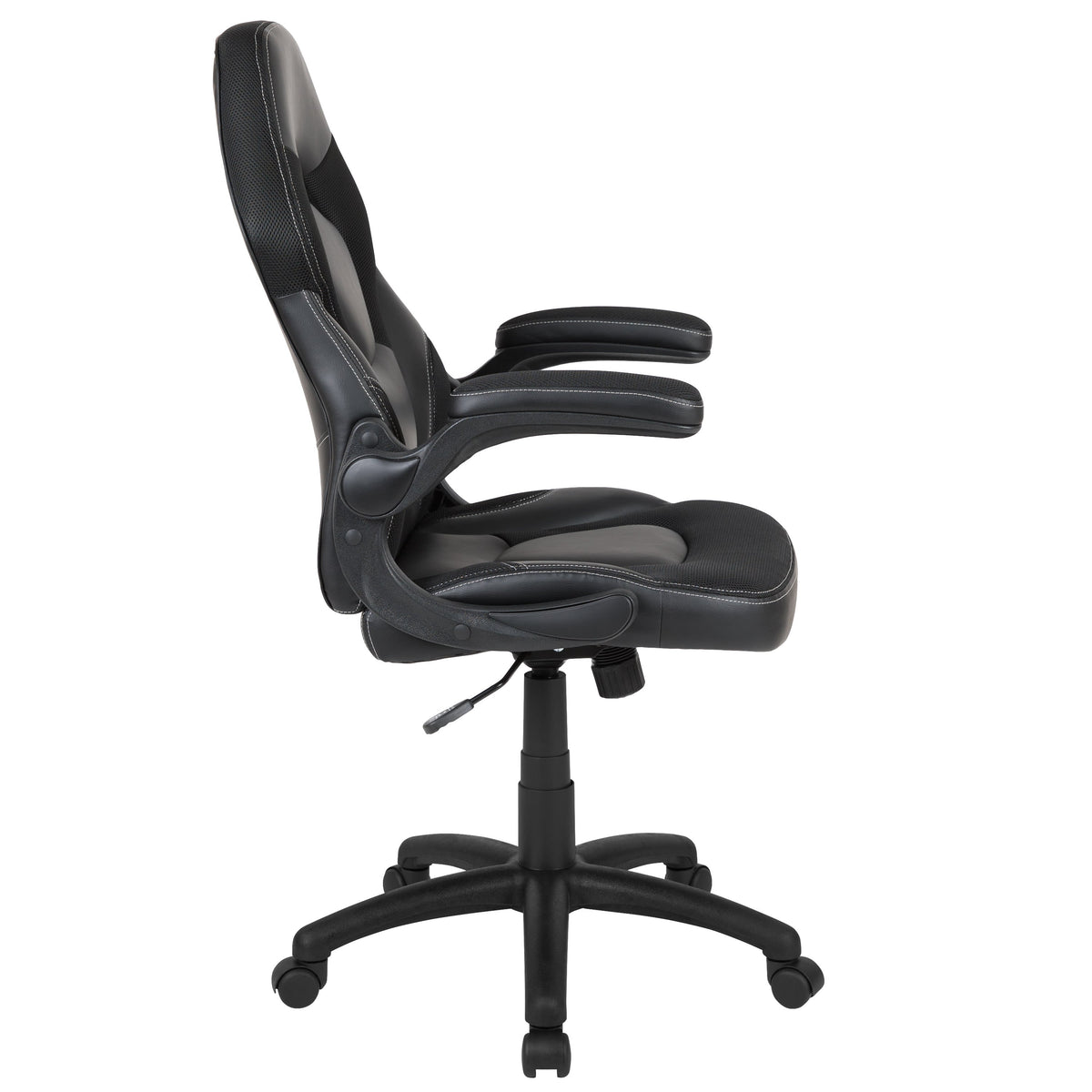 Black |#| High Back Black Racing Style Ergonomic Gaming Chair with Flip-Up Arms