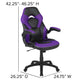 Purple |#| High Back Purple/Black Racing Style Ergonomic Gaming Chair with Flip-Up Arms