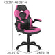 Pink |#| High Back Pink/Black Racing Style Ergonomic Gaming Chair with Flip-Up Arms