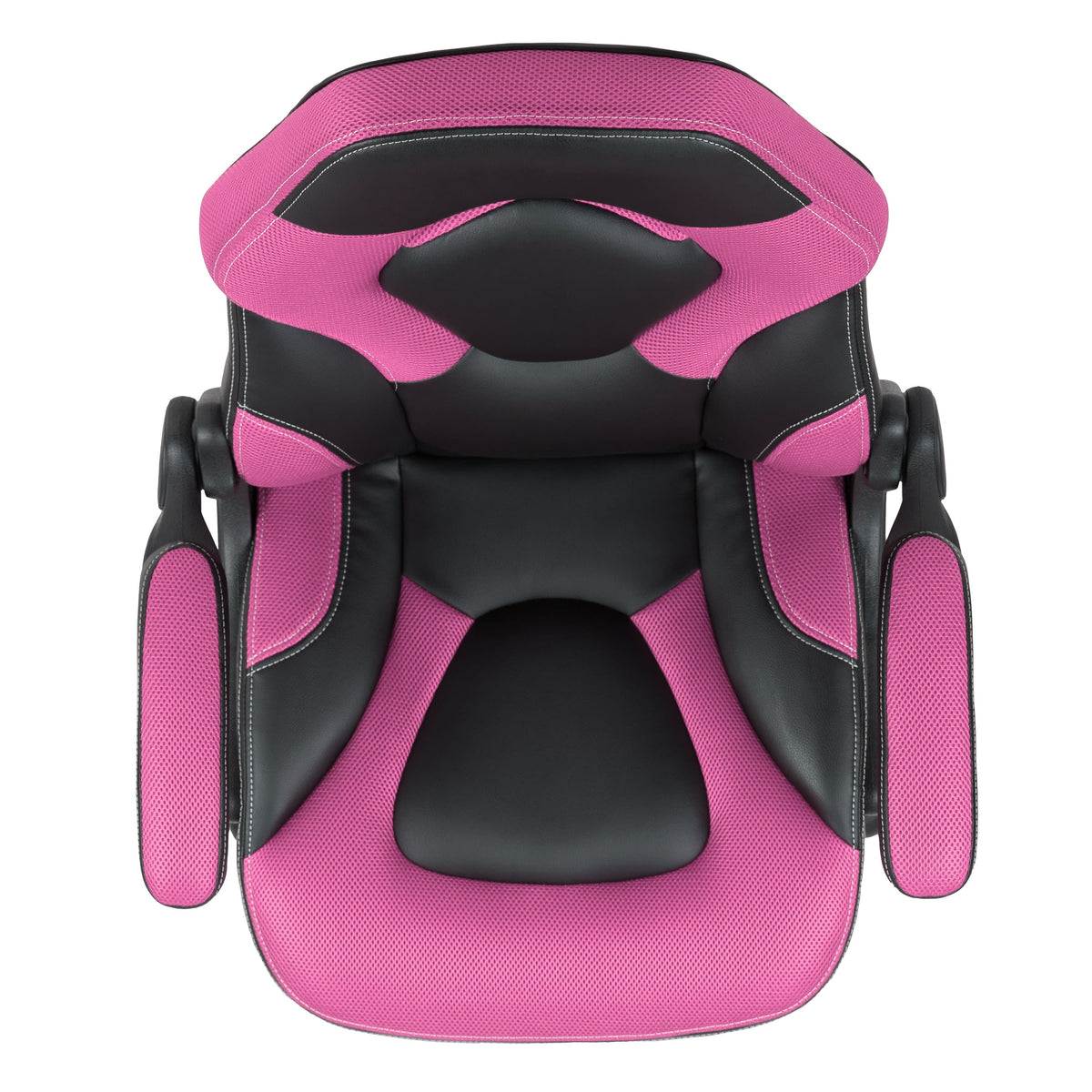 Pink |#| High Back Pink/Black Racing Style Ergonomic Gaming Chair with Flip-Up Arms