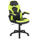 Neon Green |#| High Back Neon Green/Black Racing Style Ergonomic Gaming Chair with Flip-Up Arms