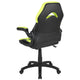 Neon Green |#| High Back Neon Green/Black Racing Style Ergonomic Gaming Chair with Flip-Up Arms