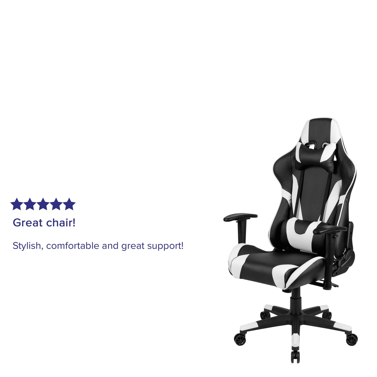 Black |#| Racing Gaming Ergonomic Chair with Fully Reclining Back in LeatherSoft