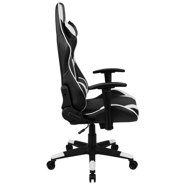 Black |#| Racing Gaming Ergonomic Chair with Fully Reclining Back in LeatherSoft