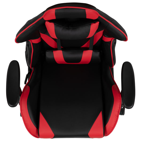 Red |#| Racing Gaming Ergonomic Chair with Fully Reclining Back in LeatherSoft