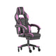 Black with Purple Trim |#| Office Gaming Chair with Skater Wheels & Reclining Arms - Purple LeatherSoft