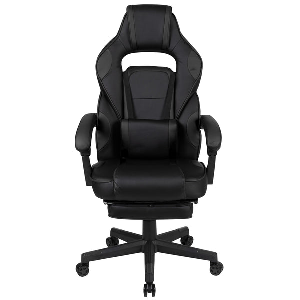 Black |#| Black Ergonomic Gaming Chair -Recline Back/Arms, Footrest, Massaging Lumbar