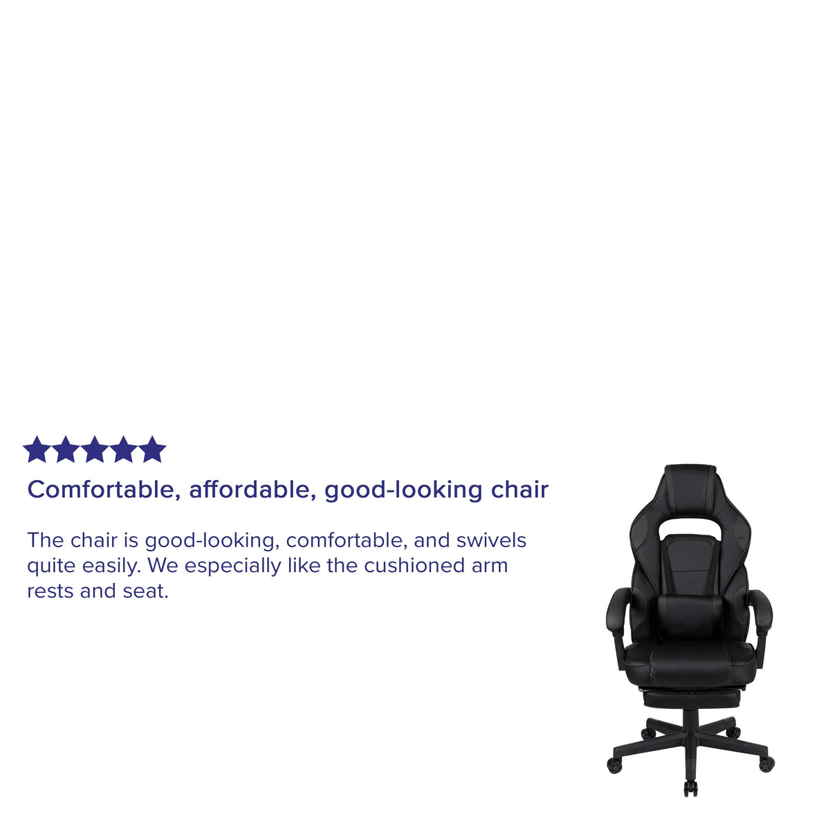 Black |#| Black Ergonomic Gaming Chair -Recline Back/Arms, Footrest, Massaging Lumbar