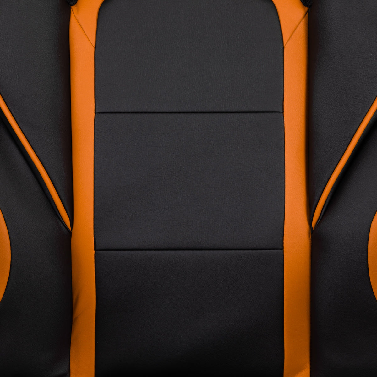 Black with Orange Trim |#| Black/Orange Ergonomic Gaming Chair-Recline Back/Arms-Footrest-Massaging Lumbar