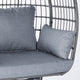 Gray Cushions/Gray Frame |#| Commercial Indoor/Outdoor Wicker Swivel Lounge Chair with 4 Cushions in Gray